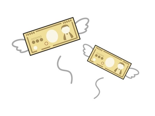 税理士報酬額が相場より高くなりお金がなくなる様子